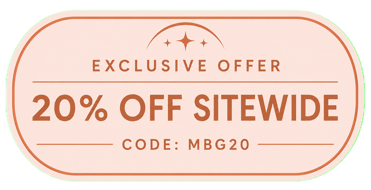 EXCLUSIVE OFFER: 20% off sitewide with code MBG20